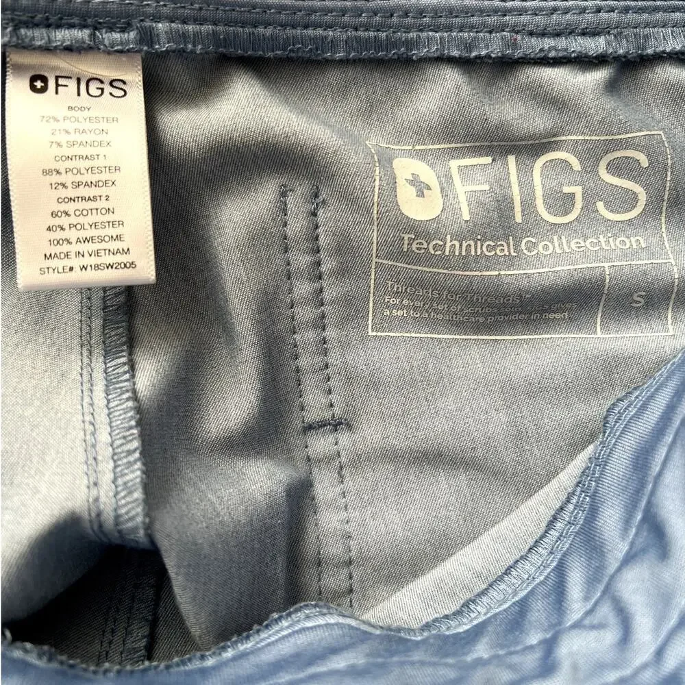 Figs Men's Medical Jogger Scrub Pants Technical Collection Powder Blue Pockets